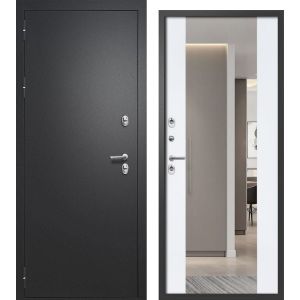 Входная дверь Айварс Термо (Букле черный/ Velluto Bianco)