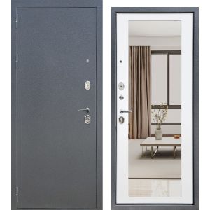 Входная дверь АРКАН (Букле графит/ Velluto Bianco)