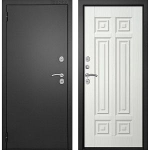 Входная дверь АРИЯ Термо (Букле черный/ Радриго белое дерево)