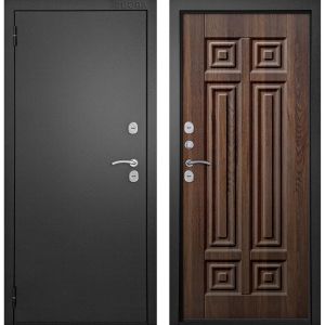 Входная дверь АРИЯ Термо (Букле черный/ Радриго статус коньяк)