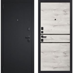 Входная дверь ДУЭТ 2 (Черный муар/ Дуб Арктик)