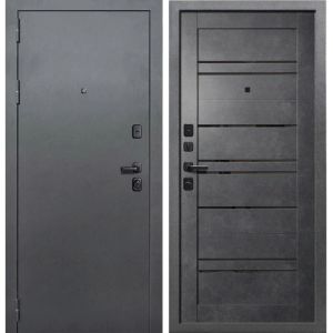 Входная дверь ДУЭТ Barn (Букле темный/ Бетон графит)