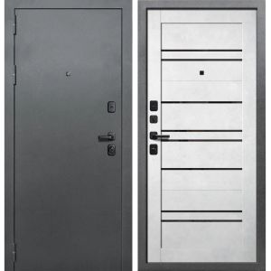 Входная дверь ДУЭТ Barn (Букле темный/ Бетон снежный)