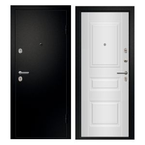Входная дверь МЕДЕЯ 311 (Сатин черный/ Силк сноу)