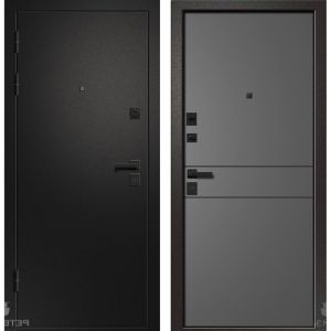 Входная дверь МЕДЕЯ 315 (Сатин черный/ Дарк грей)