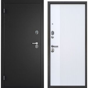 Входная дверь НОРД Термо (Антик серебро/ Белое дерево)