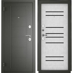 Входная дверь ТИТАН 8C (Графит/ Бетон снежный)