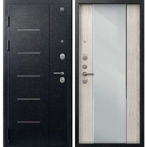 Входная дверь V-04 (Черный муар/ Миндаль)