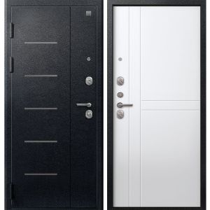 Входная дверь V-06 (Черный муар/ Белый)