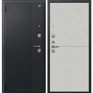Входная дверь А-05 (Сатин черный/ Бетон светлый)