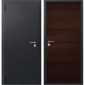 Входная дверь О-10 (Сатин черный/ Венге)