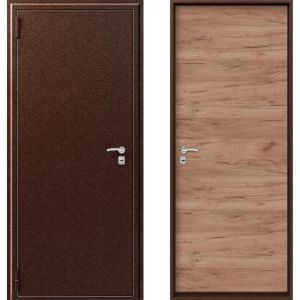 Входная дверь О-10 (Антик медь/ Дуб табак)