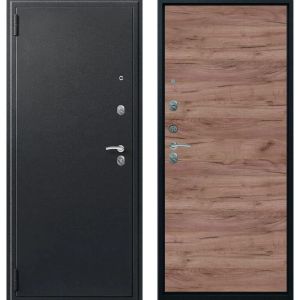Входная дверь О-11 (Сатин черный/ Дуб табак)