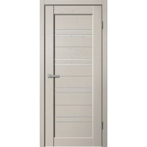 Межкомнатная дверь STATUS ST01 ПВХ Cappuccino soft, матовое стекло Мателюкс