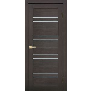 Межкомнатная дверь LITE DOORS L11 Венге 3D, матовое стекло Мателюкс