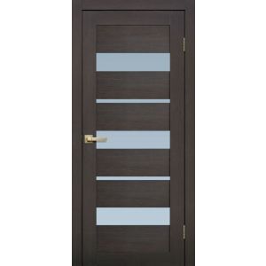 Межкомнатная дверь LITE DOORS L20 Венге 3D, матовое стекло Мателюкс