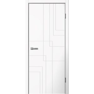 Межкомнатная дверь LINE03 ПВХ Белый, глухое