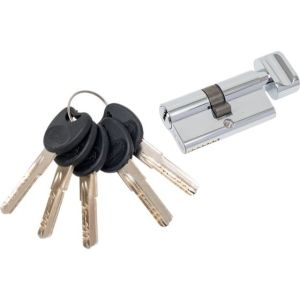 Цилиндр FD PALIDORE 60 PC Хром, ключ/ завертка