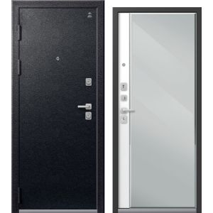 Входная дверь С-104 (Черный муар/ Кашемир белый)