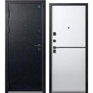 Входная дверь С-105 (Черный муар/ Кашемир белый)