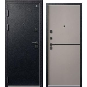 Входная дверь С-105 (Черный муар/ Кашемир грей)
