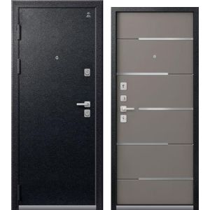 Входная дверь С-108 (Черный муар/ Кашемир базальт)