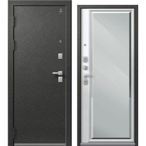 Входная дверь LUX-1 (Графит муар/ Кашемир белый)