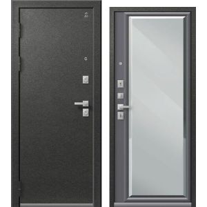 Входная дверь LUX-1 (Графит муар/ Кашемир графит)