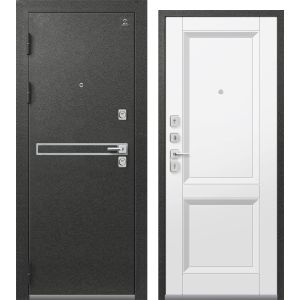 Входная дверь LUX-3 (Графит муар/ Кашемир белый)