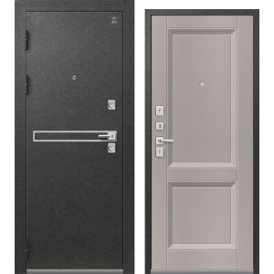Входная дверь LUX-3 (Графит муар/ Кашемир грей)