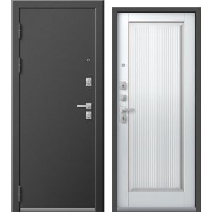 Входная дверь LUX-7 (Пепельный муар/ Кашемир белый)