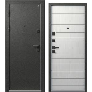 Входная дверь LUX-10 (Графит муар/ Ясень скандинавский)