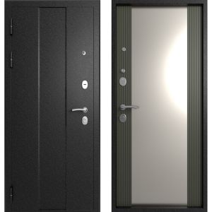 Входная дверь М-5 (Черный букле/ Софт графит)