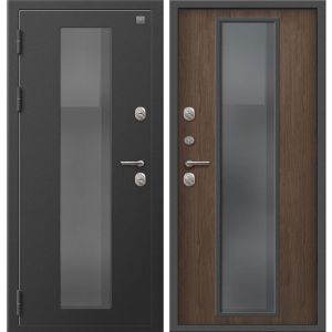 Входная дверь Термо-1000 (Пепельный муар/ Миндаль)