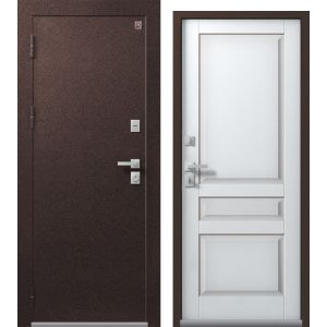 Входная дверь Термо-2 (Шоколадный муар/ Кашемир белый)