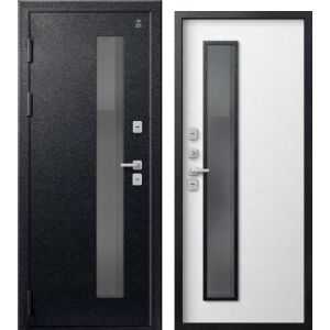 Входная дверь Термо-20 (Черный муар/ Софт ясень белый)