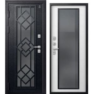 Входная дверь Термо-21 (Черный муар/ Софт ясень белый)