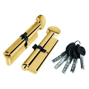 Цилиндр PALIDORE 110PB 50/60С ключ/завертка Золото