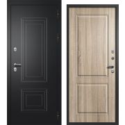 Входная дверь ШТОРМ Термо (Букле черный/ Дуб Сонома светлый)