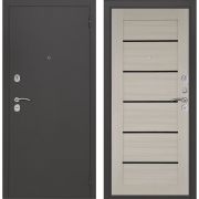 Входная дверь АМАТО Царга (Букле серый/ Белый ясень)