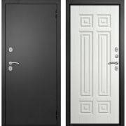 Входная дверь АРИЯ Термо (Букле черный/ Радриго белое дерево)