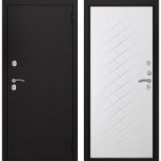 Входная дверь БЕРЛИН Термо (Букле черный/ Белая)
