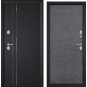 Входная дверь ВИТРА (Черный муар/ Бетон графит)