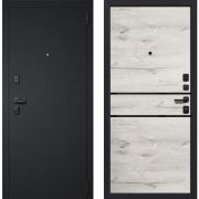 Входная дверь ДУЭТ 2 (Черный муар/ Дуб Арктик)