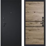 Входная дверь ДУЭТ 2 (Черный муар/ Дуб Пацифик)