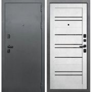 Входная дверь ДУЭТ Barn (Букле темный/ Бетон снежный)