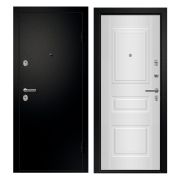 Входная дверь МЕДЕЯ 311 (Сатин черный/ Силк сноу)