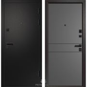 Входная дверь МЕДЕЯ 315 (Сатин черный/ Дарк грей)