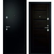 Входная дверь МЕДЕЯ 321 (Сатин черный/ Дуб мокко)