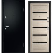 Входная дверь МЕДЕЯ 321 (Сатин черный/ Ясень латте)